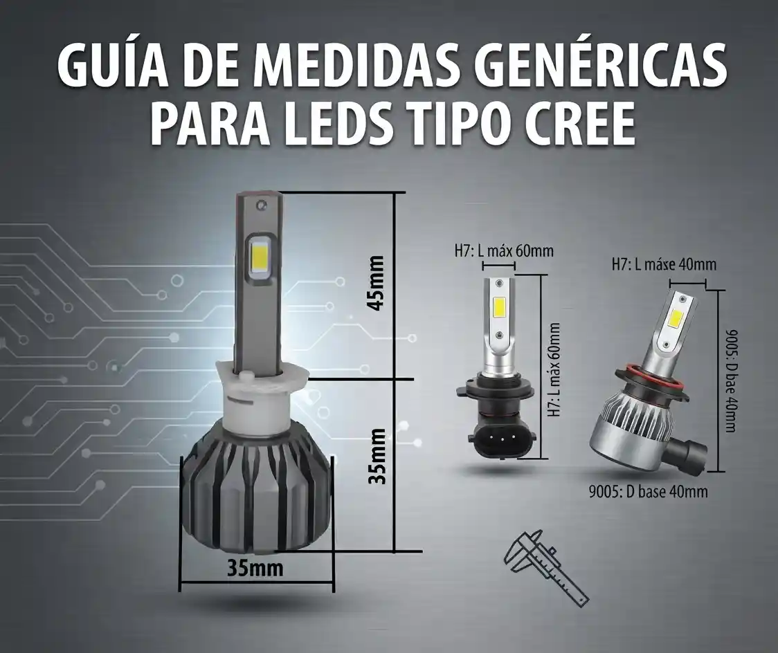 Medidas Cree leds Medidas Cree leds